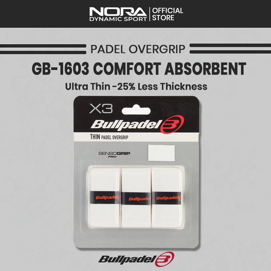 Bullpadel Sensogrip Pro 3 In 1 Ultra Thin Grip GB-1603 Racket Padel Nora Padel