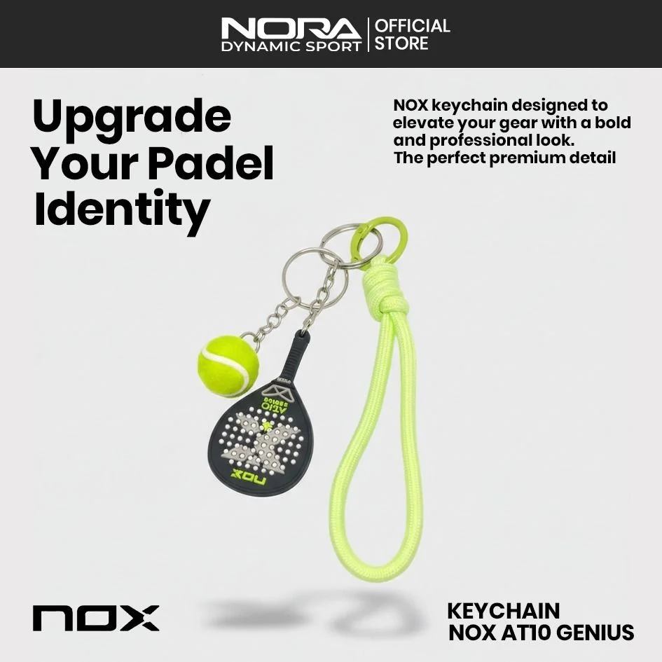 Keychain NOX AT10 Genius Gantungan Kunci Racket Padel Mini | Cute