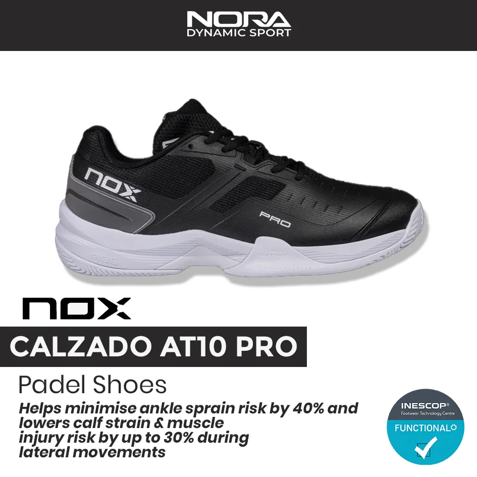 Nox Calzado AT10 Pro Black/White Padel Shoes